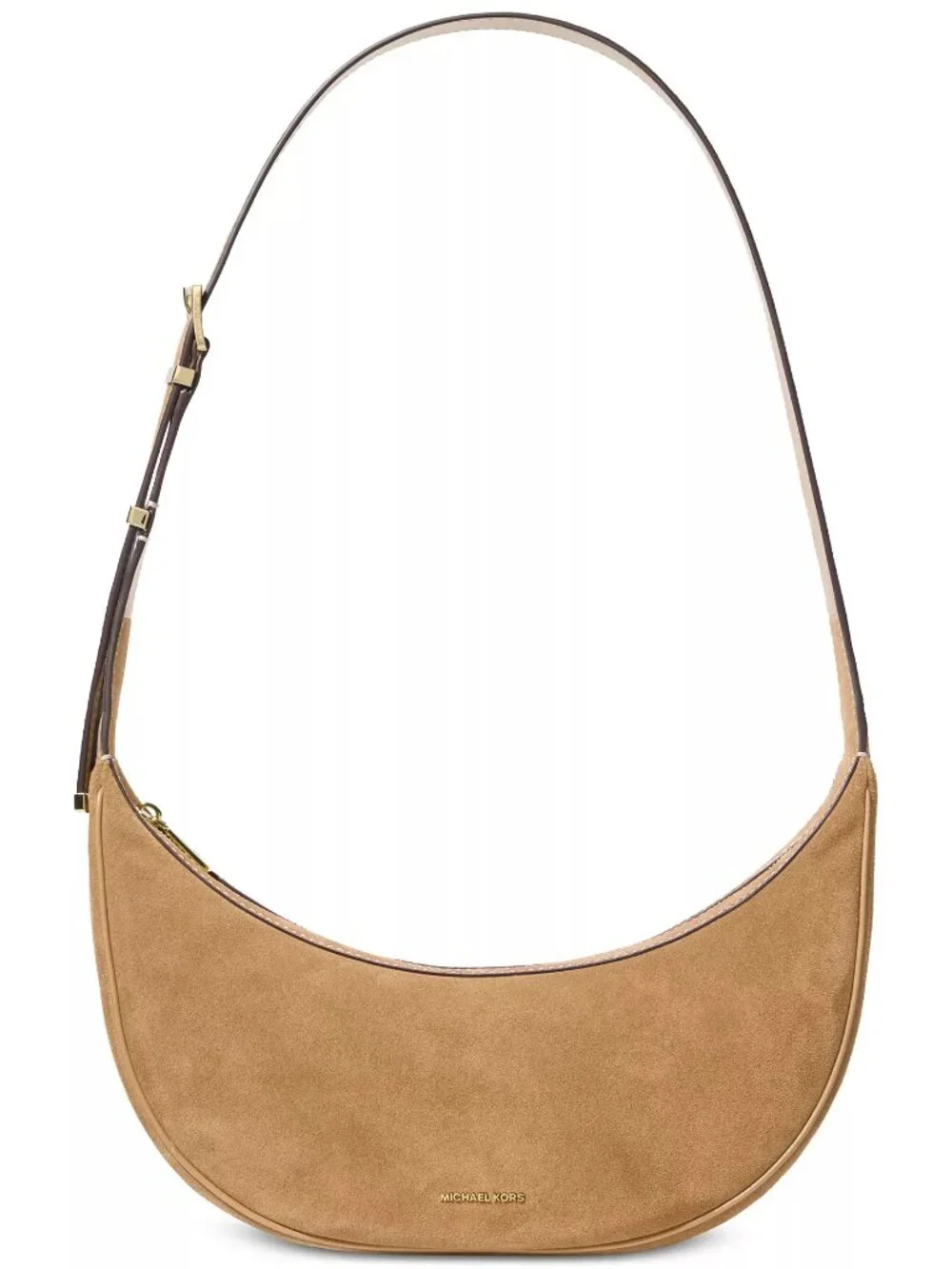 Michael Kors Avra Medium Suede Convertible Sling Crossbody Bag – Camel / Brown